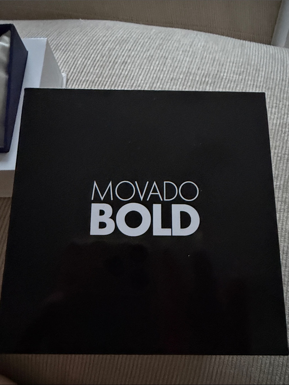 Movado Black Watch with Gold Hands - Picture 2 of 2
